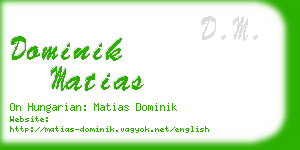 dominik matias business card